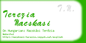 terezia macskasi business card