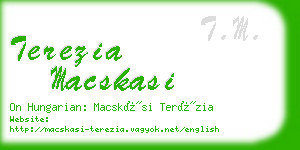 terezia macskasi business card
